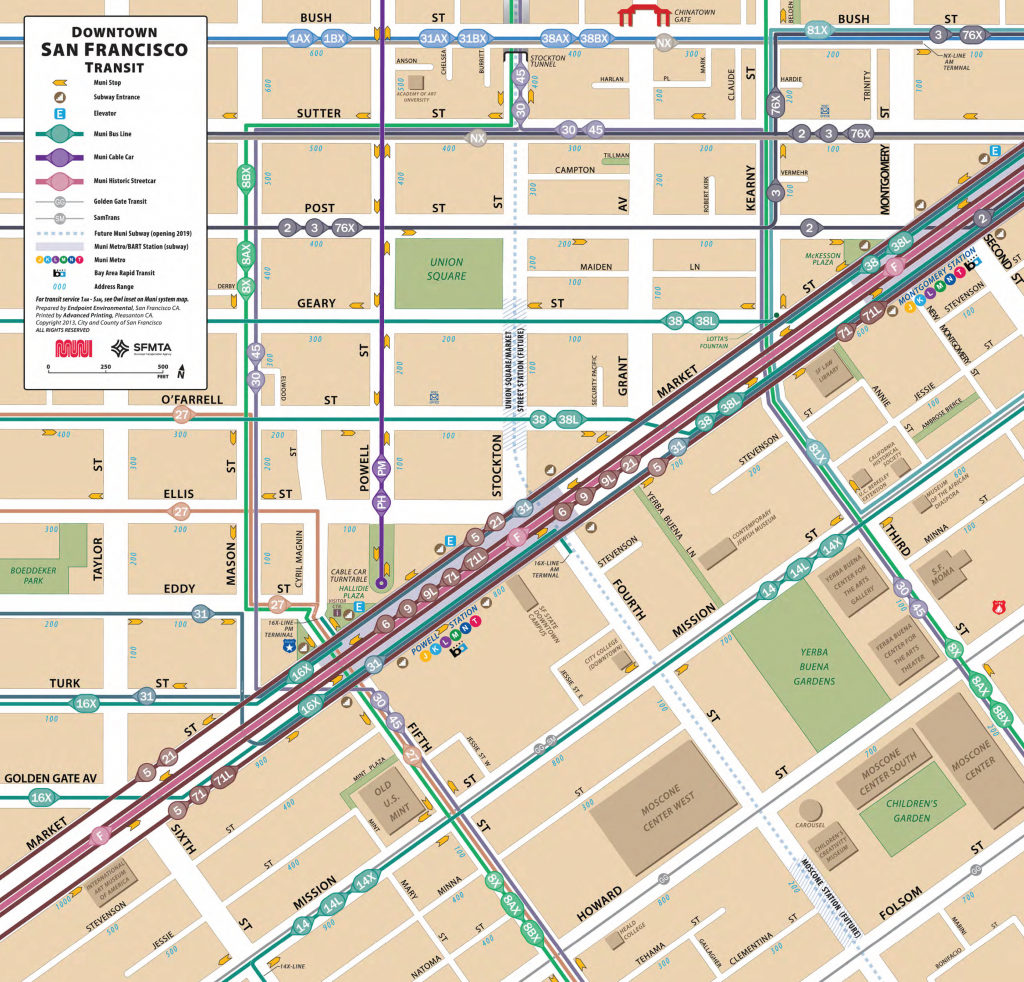 BG Cartography » Downtown San Francisco Transit